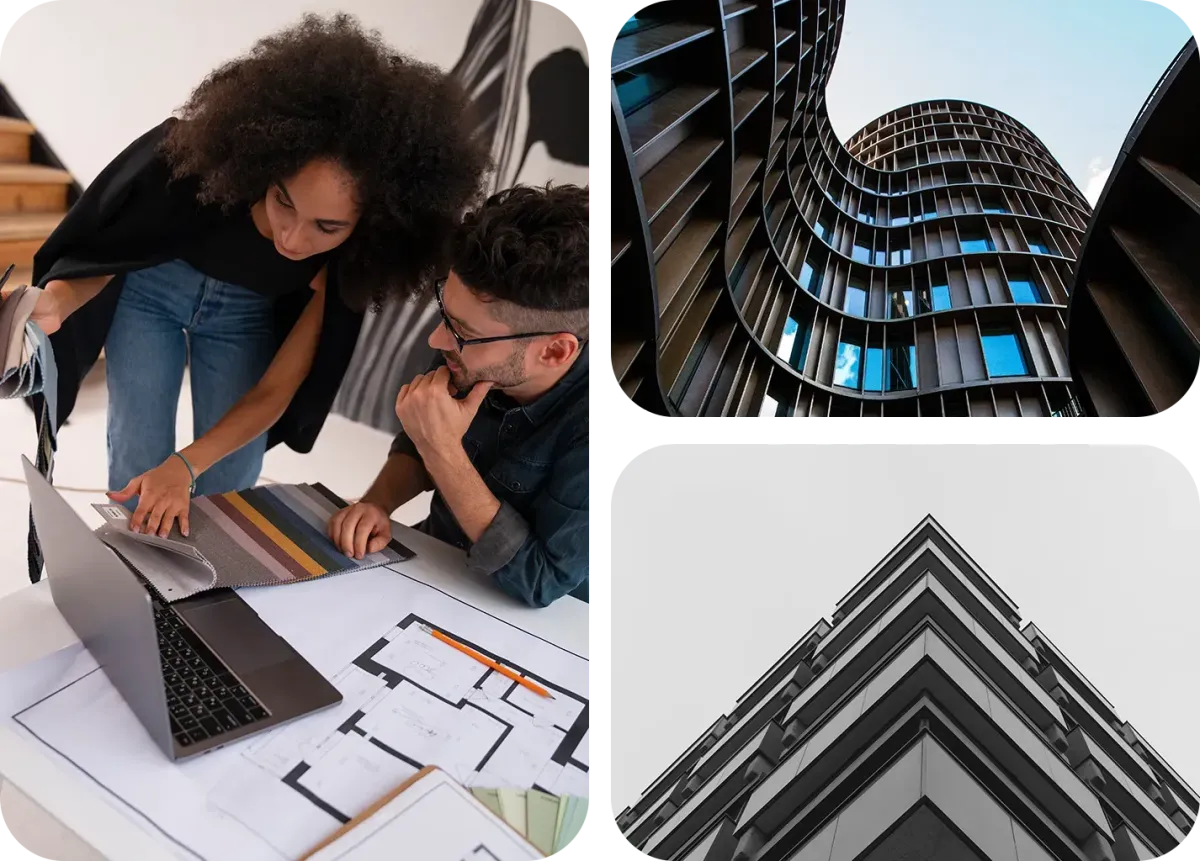 Planning session and modern architecture representing our lending approach